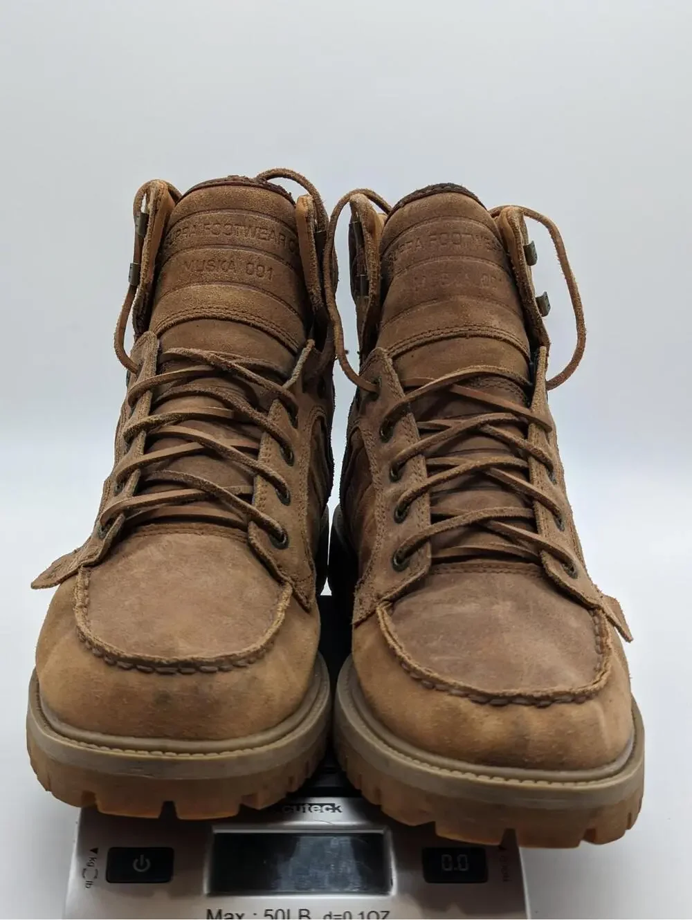 Supra Skywalk Muska 001 Leather Boots Distressed Khaki Brown Size 12 M Lace Up